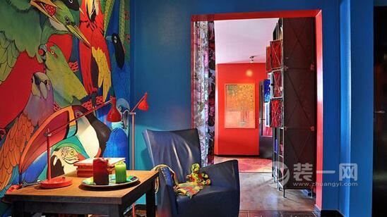 彩色寿县公寓装饰设计 用红诠释个性家居