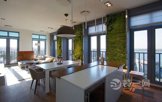 翠绿的草坪搬回家 天津装修公司现代风格三居室设计
