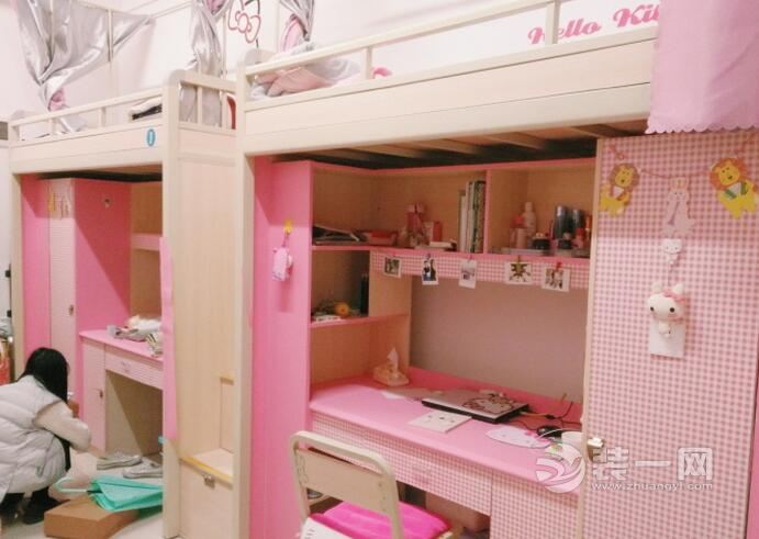成都某大学寝室上热搜 少女心粉红色装修颇具创意