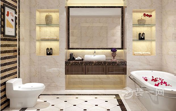 家具装修大理石瓷砖装修浴室效果图