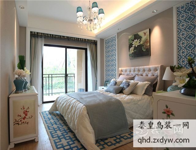 秦皇岛装修公司新中式风格装修设计案例卧室