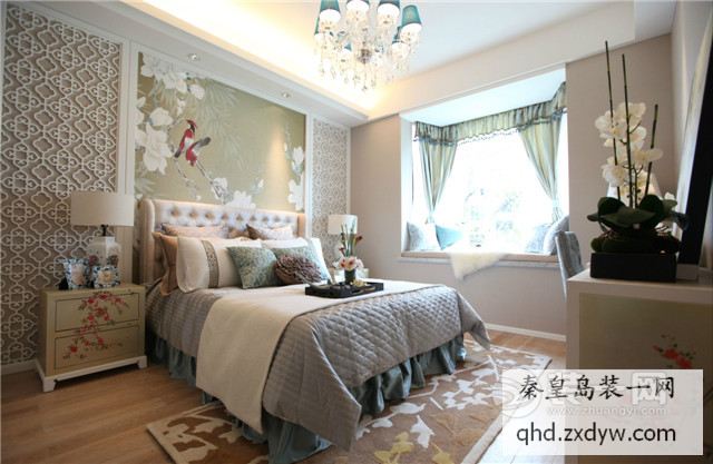 秦皇岛装修公司新中式风格装修设计案例卧室