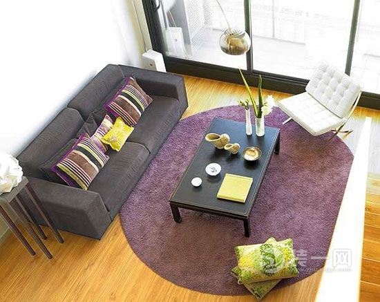 50平跃层单身公寓设计 厦门装修网尊贵紫色简约装修