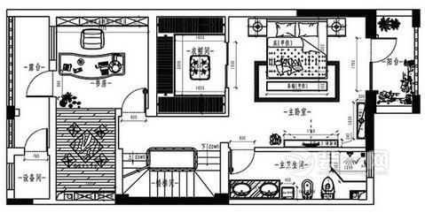 170平米美式小别墅户型图