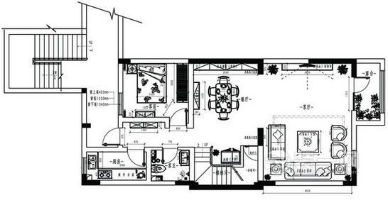 170平米美式小别墅户型图