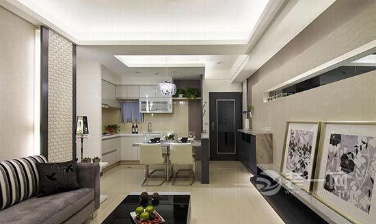 100平米三居室样板间 天津装修公司现代简约风格设计
