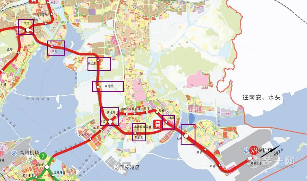 厦门轨道交通4号线新站点规划出炉 预计2020年试运行