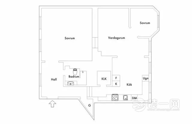 65平米北欧风格小户型装修效果图