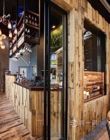 工业风格咖啡馆装修效果图 成都装修公司木质感案例