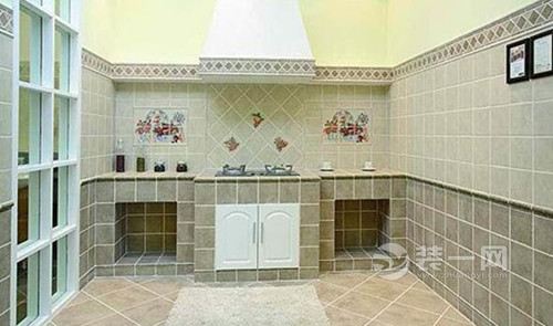 欧式风格厨房墙砖装饰效果图