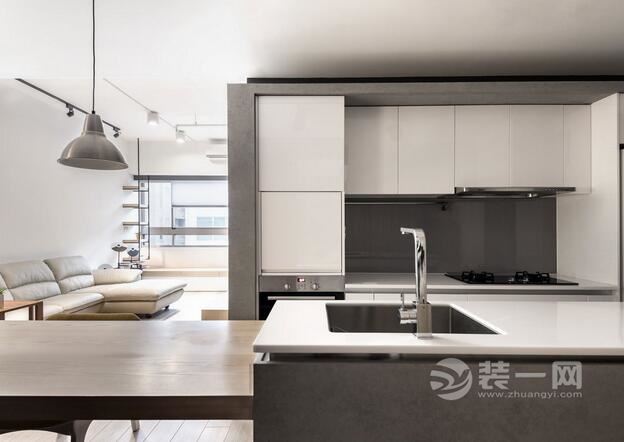 日式原木风格 重庆装修公司开放式厨房装修效果图