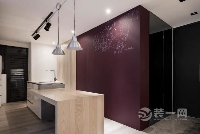日式原木风格 重庆装修公司开放式厨房装修效果图