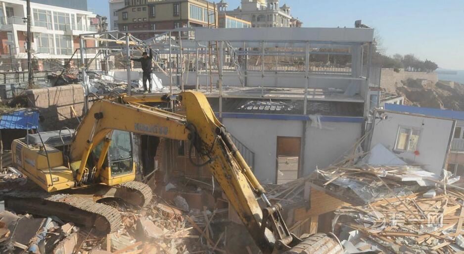 崂山4家无敌海景饭店被拆除图片