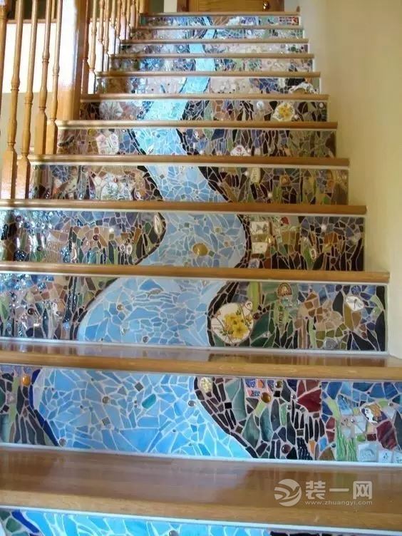 11款用瓷砖铺就美丽楼梯装修效果图