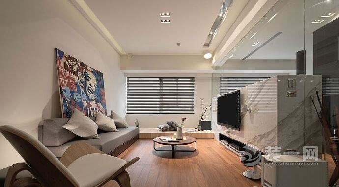 北京装饰公司分享6万打造68平米一室一厅一卫现代日式风格装修效果图