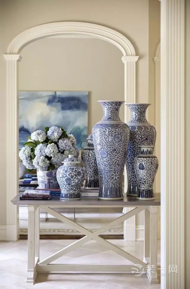 9款青花瓷元素装饰客厅效果图 清爽雅致有气质