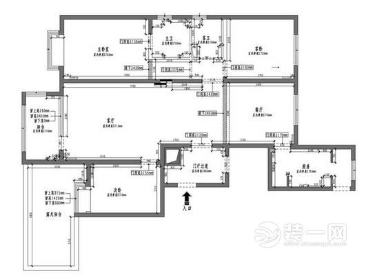 170平米现代简约婚房装修户型图