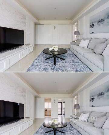 泰安装修公司99平两居室设计案例 展示生动纯色空间