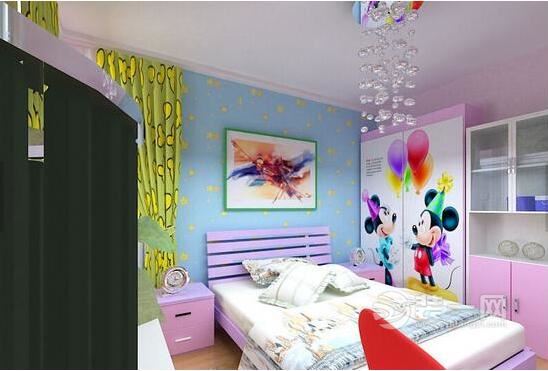 15平米英伦风格儿童卧室装修设计效果图