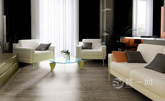深色地板搭配白色家具装修设计效果图