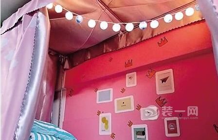 1000元打造可爱寝室装修设计 重庆某高校女生创意展示