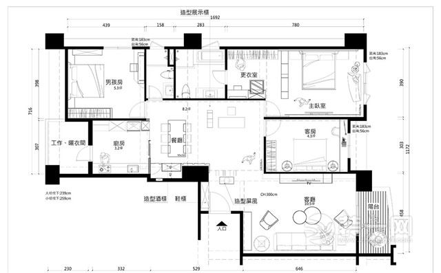 秦皇岛装修公司 现代简约风格装修设计案例