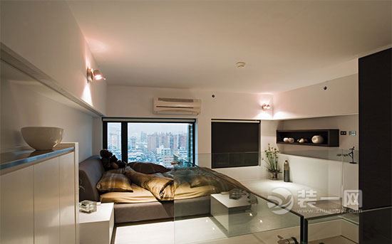 泰安装修网单身公寓设计 55平小复式现代风格效果图
