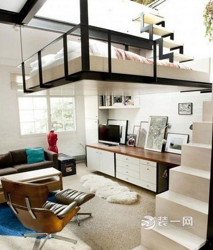 33平米现代简约小户型公寓装修效果图