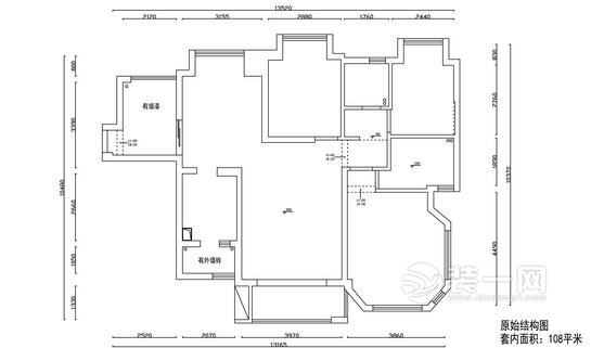 南宁中庭装饰公司分享118平米三室两厅简美风格装修效果图