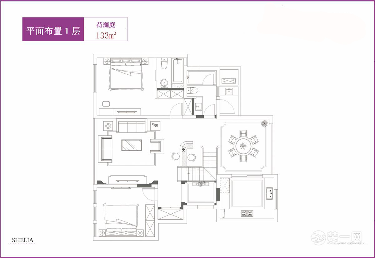 看户型图学装修! 苏州装饰公司解析荷澜庭小区全户型