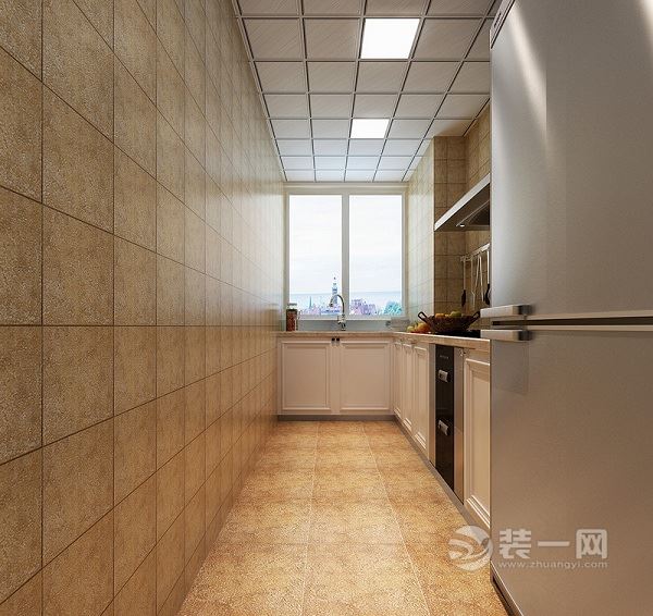 109平美式风格厨房装修设计效果图