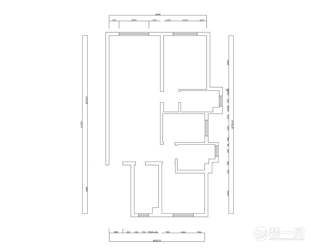 现代风格三居室装修效果图