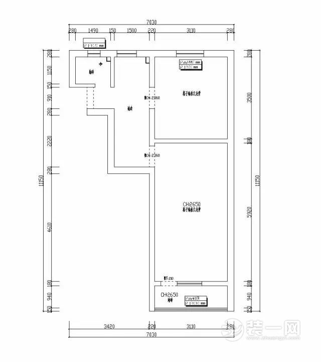 40平米一室一厅装修效果图