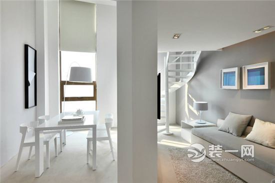 欧式风格白色小公寓装修效果图
