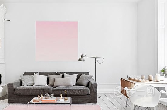 以白色和浅粉色为主色调公寓装修效果图
