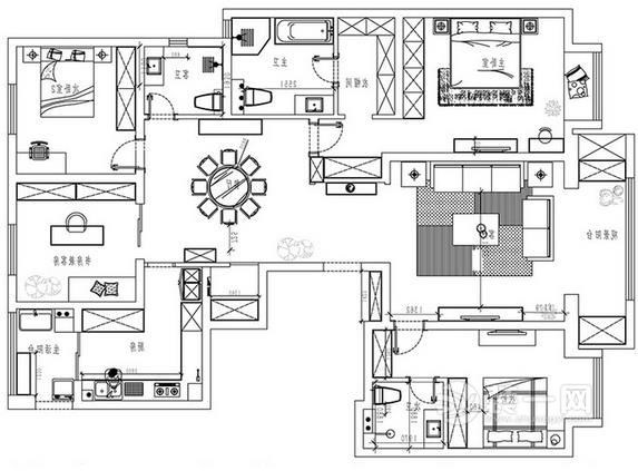 简约欧式设计户型图