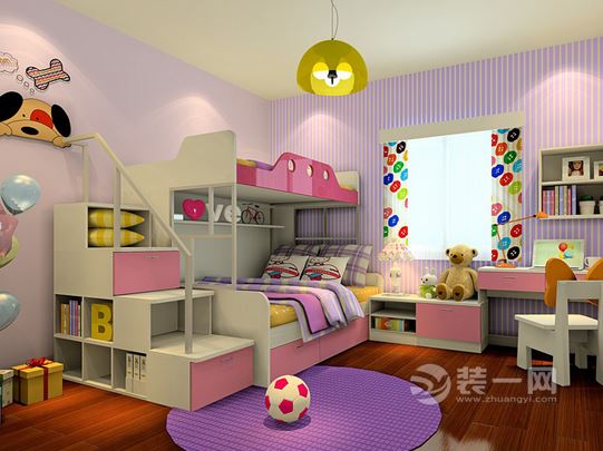 粉色系列儿童房装修设计效果图