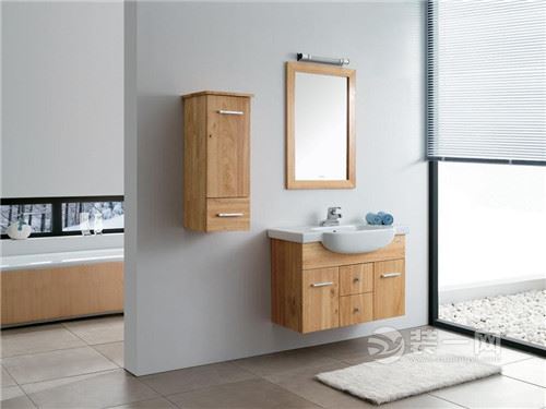 卫生间实木浴柜装修设计效果图二