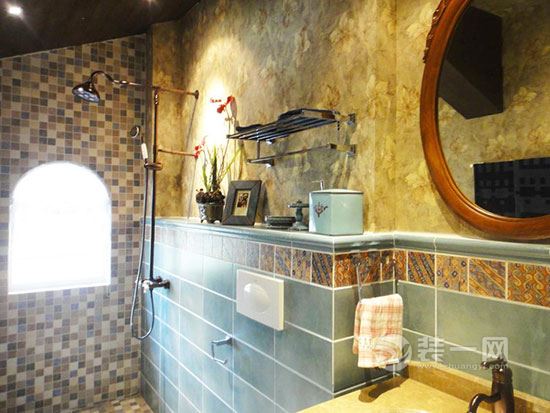 六安卫浴瓷砖灵活搭配设计 曼妙腰线划分墙面