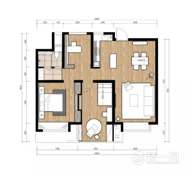 現(xiàn)代簡約混搭風格設計戶型圖