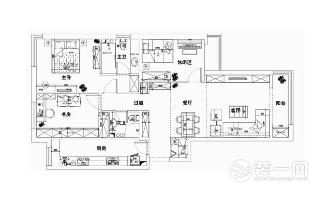 100平米户型图