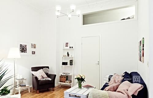 六安装饰家装设计 米白色单身阁楼公寓小窝