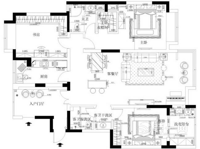 旧房改造案例设计户型图