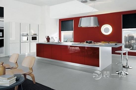 为厨房添一抹红色叶集家装厨房装修设计