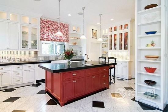 为厨房添一抹红色叶集家装厨房装修设计
