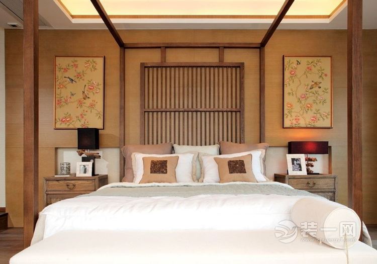 中式别墅卧室装修设计效果图