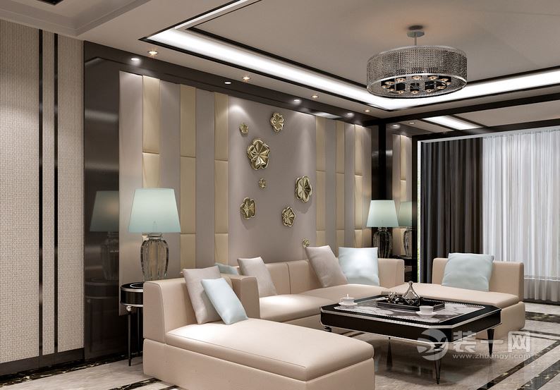 低奢华贵现代风格客厅装修设计效果图
