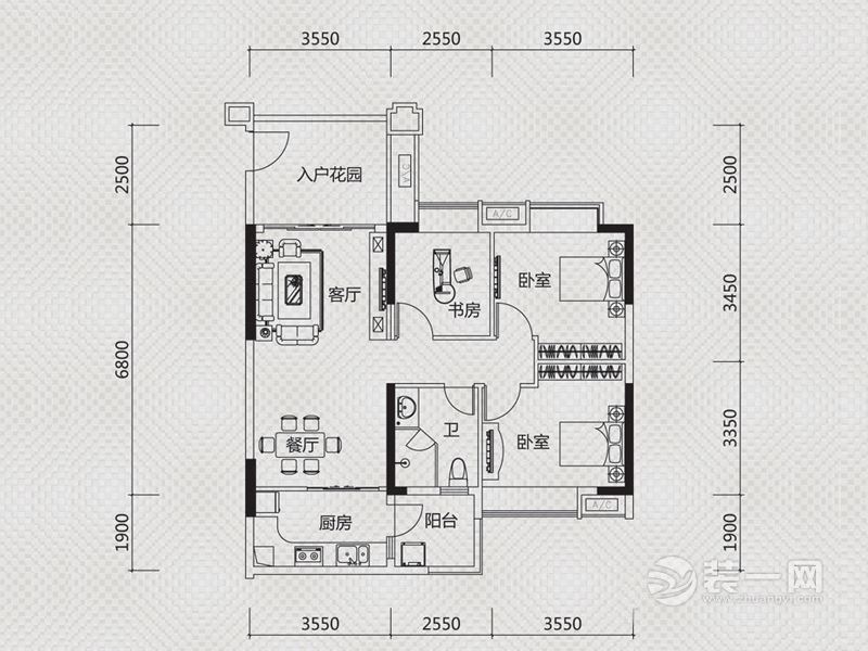 现代简约风格装修效果图 广州装饰公司翡翠绿洲小区装修案例 