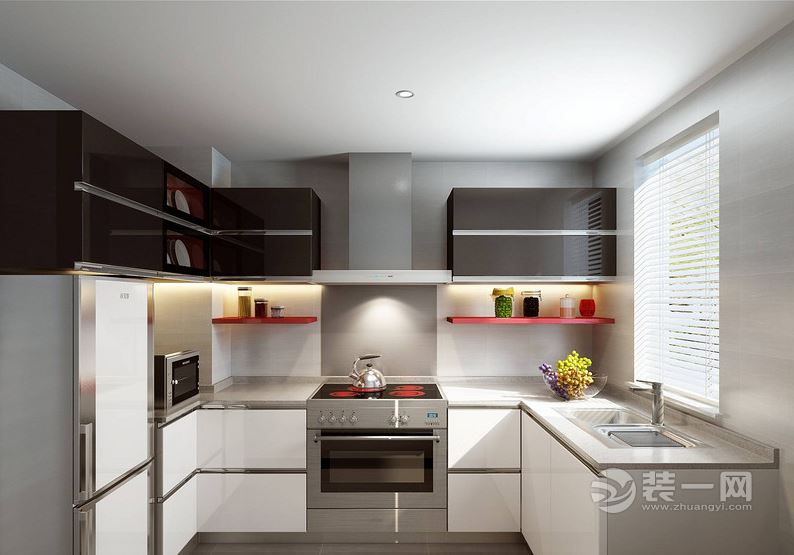 95平小户型现代简约风格厨房设计图