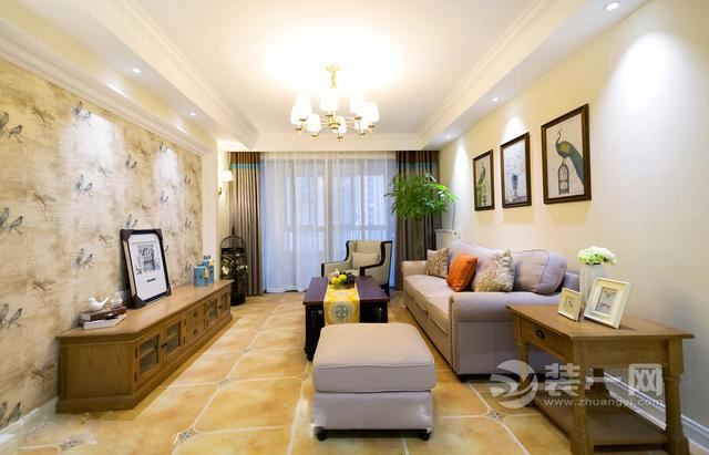 九江装饰公司分享115平三居室美式风格装修案例